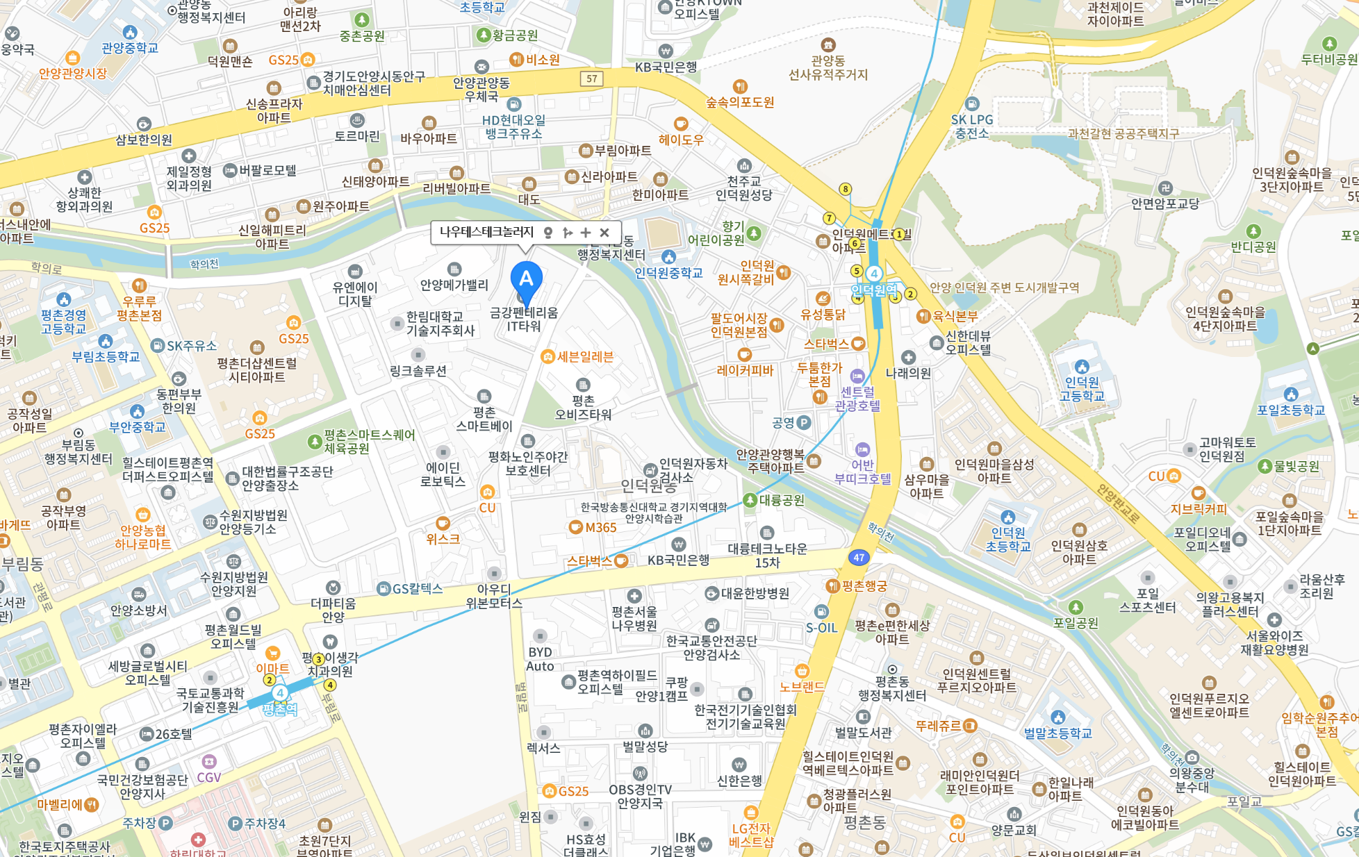 오시는 길 지도